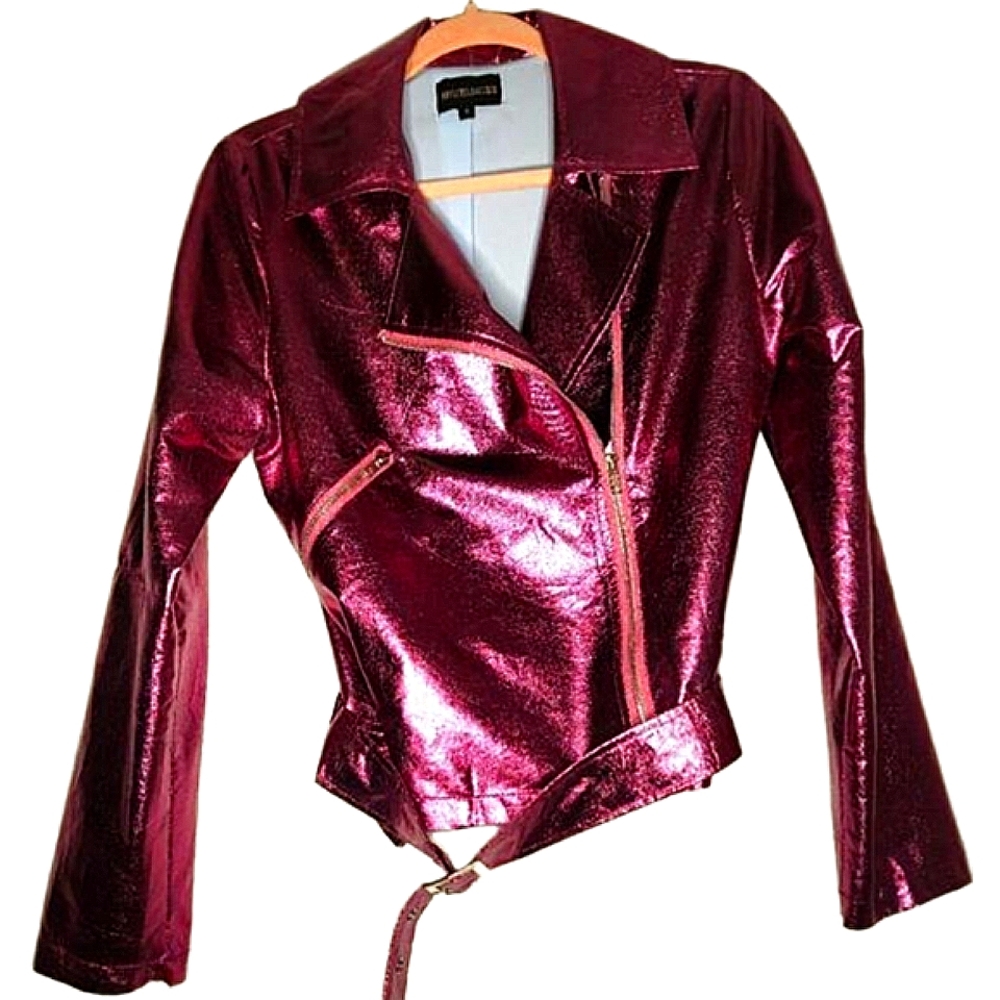 Glam Up Your Outfit: HayleyElsaesser Metallic Jacket for Women, Size S